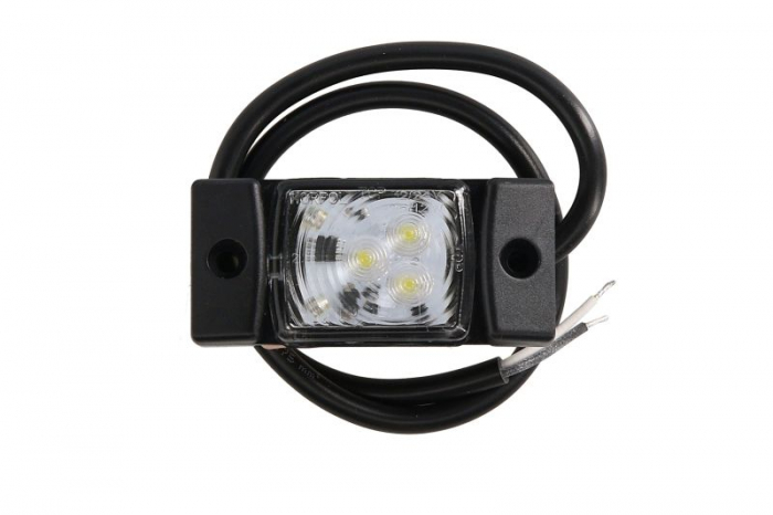 Lumina delimitare stanga dreapta, alb, LED, inaltime 32mm; latime 71mm; adancime 18mm lungime cablu 450mm, fara prindere, 12 24V
