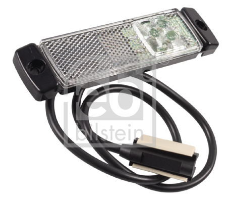 Lumina delimitare stanga dreapta, forma: dreptunghiular, alb, LED, inaltime 32mm; latime 130mm; adancime 14 130mm lungime cablu 500mm, fara prindere, 12 24V (conector: CLICK-IN, IPIP67)