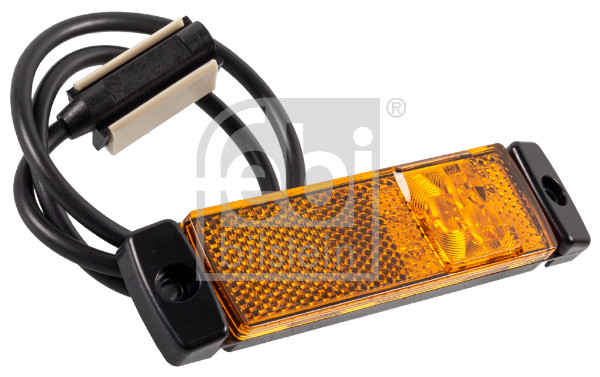 Lumina delimitare stanga dreapta, forma: dreptunghiular, portocaliu, LED, inaltime 32mm; latime 130mm; adancime 14 130mm lungime cablu 500mm, fara prindere, 12 24V (conector: CLICK-IN, IPIP67)
