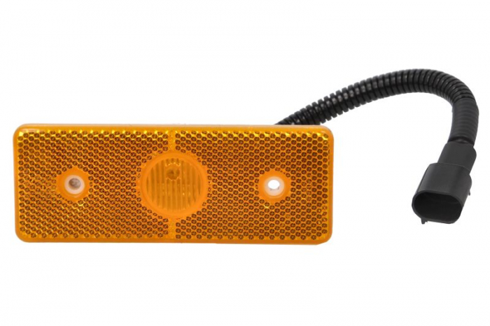Lumina delimitare stanga dreapta, forma: dreptunghiular, portocaliu, LED, inaltime 45mm; latime 120mm 24V potrivit MAN