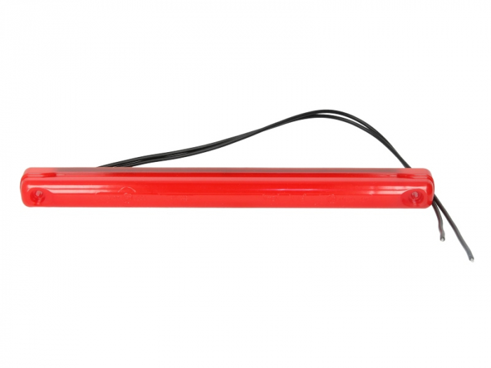 Lumina delimitare stanga dreapta, forma: dreptunghiular, rosu, LED, inaltime 20,5mm; latime 237mm; adancime 22mm lungime cablu 380mm, 10 24V