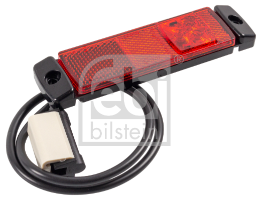 Lumina delimitare stanga dreapta, forma: dreptunghiular, rosu, LED, inaltime 32mm; latime 130mm; adancime 14 130mm lungime cablu 500mm, fara prindere, 12 24V (conector: CLICK-IN, IPIP67)