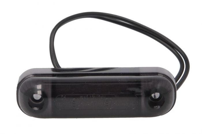 Lumina delimitare stanga dreapta, forma: oval, portocaliu fumuriu, LED, inaltime 24mm; latime 84mm; adancime 25mm lungime cablu 240mm, 12 24V (IP6K9K)