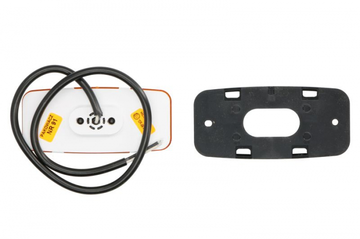 Lumina delimitare stanga/dreapta, forma: oval, portocaliu, LED, inaltime 52mm; latime 110,8mm; adancime 20,5mm lungime cablu 500mm, fara prindere, 12/24V (tip: neon, IP68) [2]