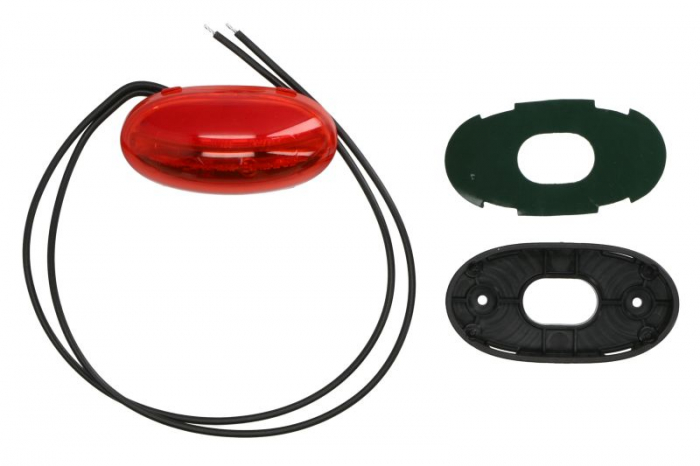 Lumina delimitare stanga dreapta, forma: oval, portocaliu rosu alb, LED, inaltime 75mm; latime 39,5mm; adancime 31mm lungime cablu 380mm, fara prindere, 12 24V (IP6K9K)