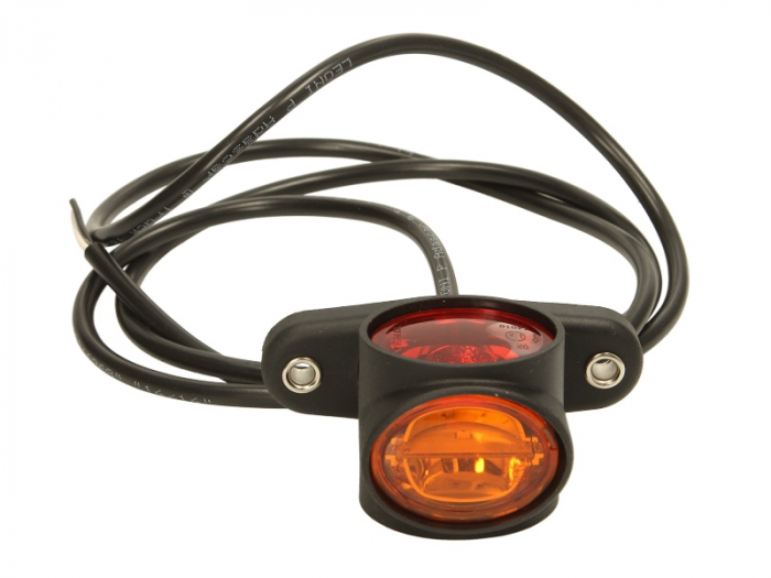 Lumina delimitare stanga dreapta, forma: oval, portocaliu rosu alb, LED lungime cablu 1700mm, 24V