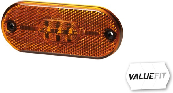 Lumina delimitare stanga dreapta, galben, LED, inaltime 11mm; latime 108mm; adancime 44mm, surub fixare orizontala fixare verticala, lungime cablu 150mm, 12V (IPIP67)