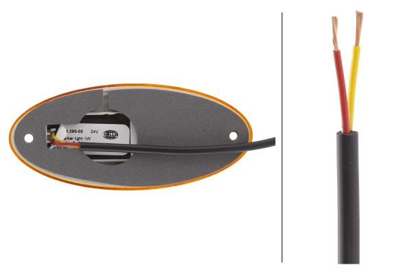 Lumina delimitare stanga/dreapta; galben; LED; inaltime 13; latime 102; adancime 45; surub/fixare orizontala; lungime cablu 500; 12V [4]