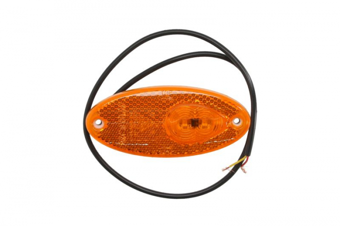 Lumina delimitare stanga dreapta, galben, LED, inaltime 13mm; latime 102mm; adancime 45mm, surub fixare orizontala, lungime cablu 500mm, 24V (IP5K9K)