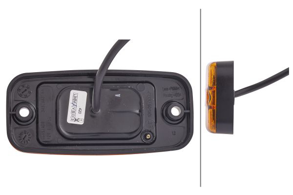 Lumina delimitare stanga/dreapta; galben; LED; inaltime 21; latime 111; adancime 51; surub/fixare orizontala; lungime cablu 500; 12V [4]