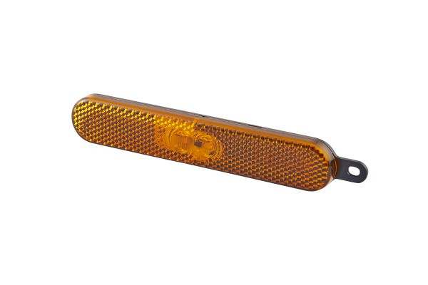 Lumina delimitare stanga dreapta, galben, LED, inaltime 28mm; latime 135mm; adancime 23mm, surub fixare orizontala, lungime cablu 250mm, fara prindere, 24V (conector: AMP, IP5K9K)