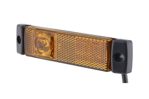 Lumina delimitare stanga dreapta, galben, LED, inaltime 32mm; latime 130mm; adancime 32mm, surub fixare orizontala, lungime cablu 1500mm, 24V (IP6K9K)