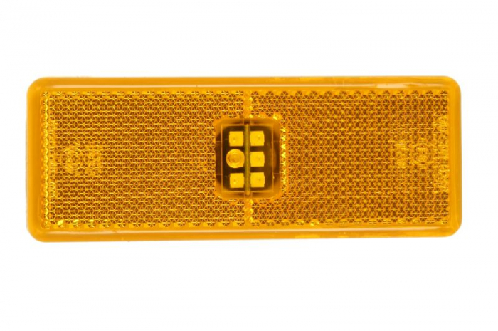 Lumina delimitare stanga dreapta, galben, LED, inaltime 45mm; latime 120mm; adancime 7,5 43,9 120mm 24V potrivit MERCEDES ACTROS, ACTROS MP2   MP3, ACTROS MP4   MP5, ANTOS, AROCS, ATEGO 2 04.96-