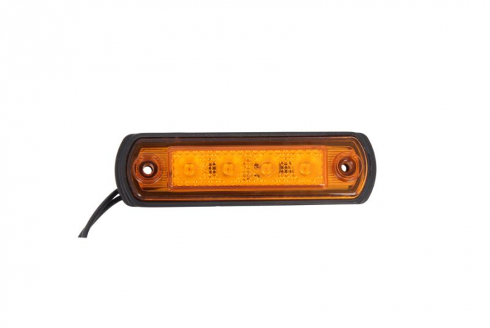 Lumina delimitare stanga dreapta, portocaliu, LED, inaltime 31mm; latime 110mm; adancime 18,5mm lungime cablu 250mm, 12 24V