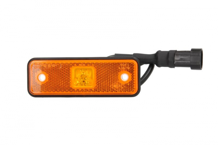 Lumina delimitare stanga dreapta, portocaliu, LED, inaltime 36mm; latime 103mm; adancime 10,4mm lungime cablu 300mm, fara prindere, 12 24V (conector: SUPERSEAL 2PIN)