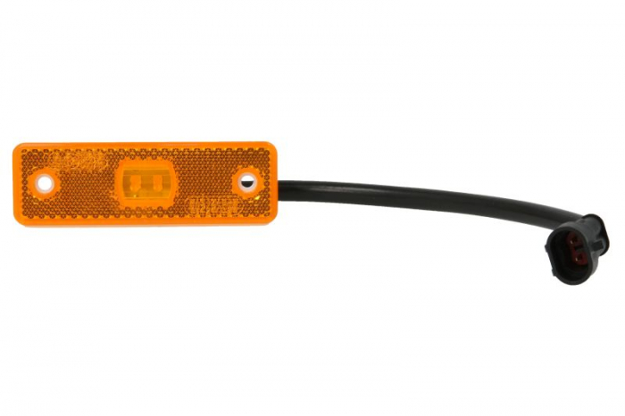 Lumina delimitare stanga dreapta, portocaliu, LED, inaltime 38,5mm; latime 98mm; adancime 25mm fara prindere, 12 24V (conector: SUPERSEAL 2PIN)