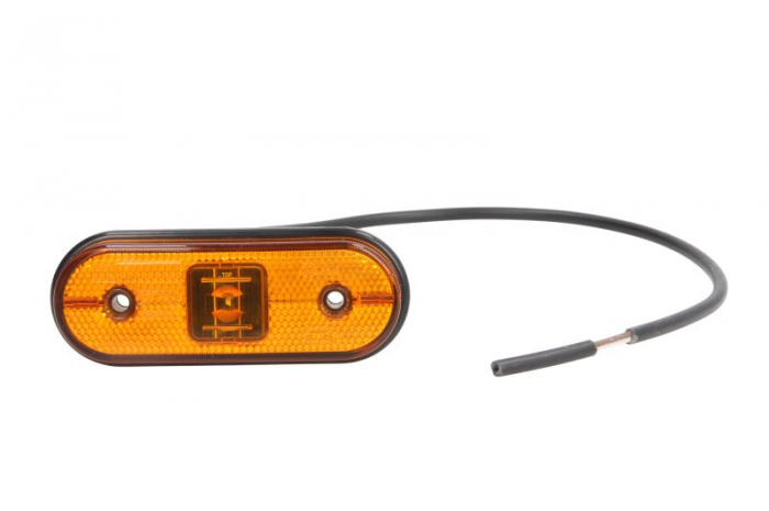 Lumina delimitare stanga dreapta, portocaliu, LED, inaltime 44mm; latime 119mm; adancime 18mm lungime cablu 500mm, fara prindere, 24V