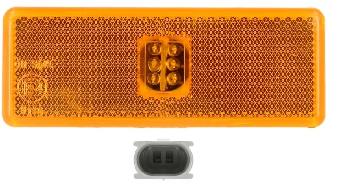 Lumina delimitare stanga dreapta, portocaliu, LED, inaltime 45mm; latime 120mm; adancime 45mm 24V potrivit MERCEDES ACTROS MP2   MP3, ACTROS MP4   MP5 10.02-