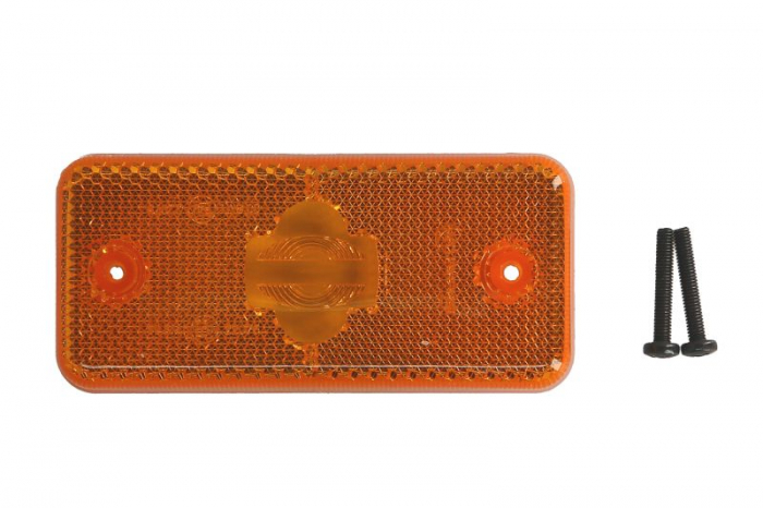 Lumina delimitare stanga dreapta, portocaliu, LED, inaltime 50mm; latime 110mm; adancime 18mm 24V (conector: AMP 2PIN) potrivit RVI KERAX, PREMIUM 2; VOLVO 8300, 8900, 9300, 9400, 9700, 9900 01.03-