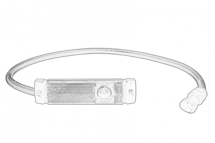 Lumina delimitare stanga dreapta, portocaliu, LED, lungime cablu 700mm, 24V potrivit DAF EURO6; XF105