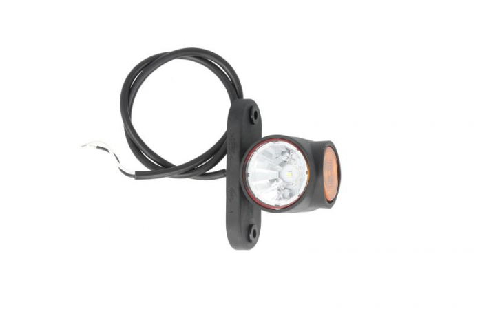 Lumina delimitare stanga dreapta, portocaliu rosu alb, LED, inaltime 100mm; latime 55mm; adancime 64mm lungime cablu 500mm, 12 24V
