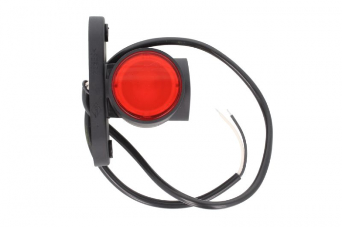 Lumina delimitare stanga dreapta, portocaliu rosu alb, LED, inaltime 100mm; latime 55mm; adancime 64mm, lungime cablu 500mm, brat scurt, 12 24V (triple HOR 77)