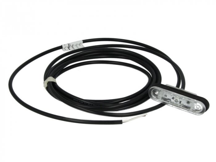 Lumina delimitare stanga dreapta; POSIPOINT II, alb, LED, inaltime 24,3mm; latime 81,4mm; adancime 20mm lungime cablu 3500mm, 12 24V (POSIPOINT II)