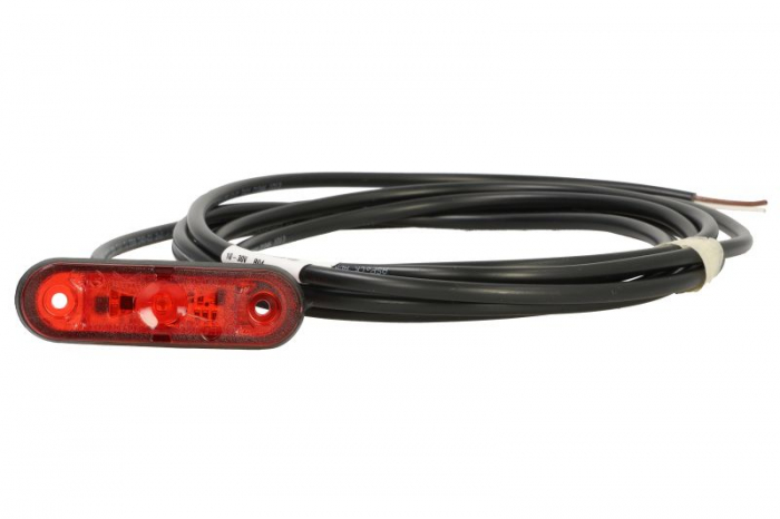 Lumina delimitare stanga dreapta; POSIPOINT II, rosu, LED, inaltime 24,3mm; latime 81,4mm; adancime 20mm lungime cablu 3500mm, 12 24V (POSIPOINT II)