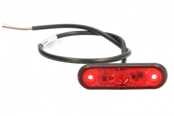 Lumina delimitare stanga dreapta; POSIPOINT II, rosu, LED, inaltime 24,3mm; latime 81,4mm; adancime 20mm lungime cablu 500mm, 12 24V (POSIPOINT II)