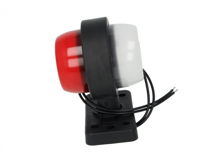 Lumina delimitare stanga dreapta, rosu alb, LED, brat scurt, 12 24V