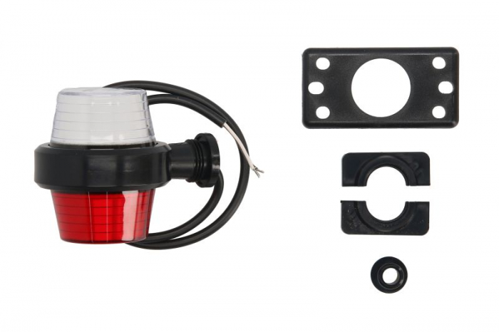 Lumina delimitare stanga dreapta, rosu alb, LED, inaltime 79mm; latime 87,6mm; adancime 106mm lungime cablu 600mm, brat scurt, 12 24V (tip: neon)