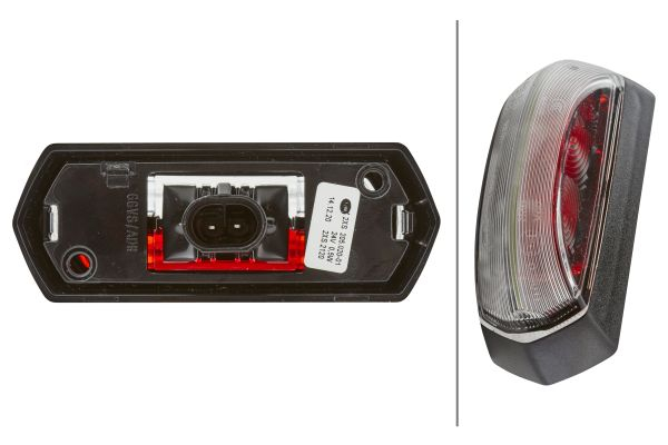 Lumina delimitare stanga/dreapta, rosu/alb, LED, inaltime 99,2mm; latime 37,5mm; adancime 37,7mm 24V [2]