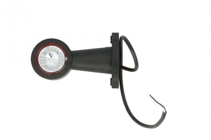 Lumina delimitare stanga/dreapta, rosu/alb, LED lungime cablu 450mm, pe brațul mediu-lung, 12/24V [2]