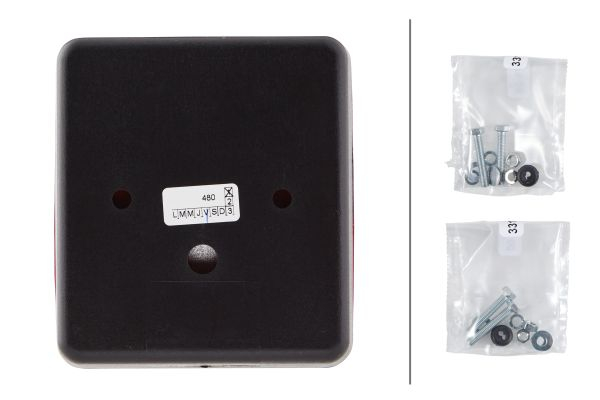 Lumina delimitare stanga/dreapta, rosu, Halogen/R10W, inaltime 90mm; latime 60mm; adancime 80mm, fixare orizontala, 12/24V [2]