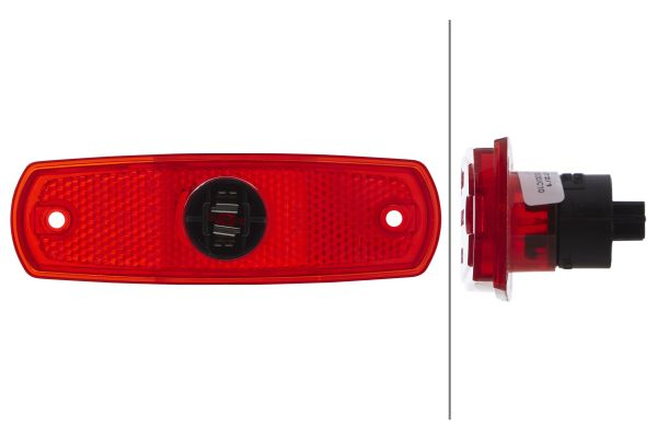 Lumina delimitare stanga/dreapta, rosu, Halogen/W5W, inaltime 38mm; latime 11mm; adancime 126mm 24V (IP5K9K) [2]