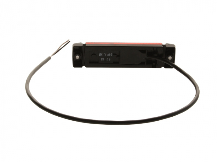 Lumina delimitare stanga/dreapta, rosu, LED, inaltime 13mm; latime 130mm; adancime 32mm, surub/fixare orizontala/fixare verticala, lungime cablu 500mm, 24V (IP6K9K) [2]