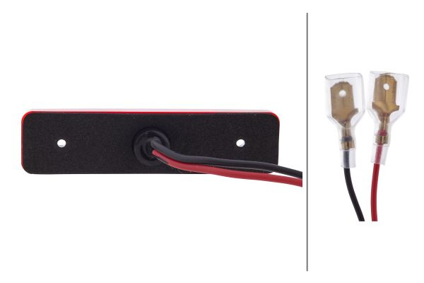 Lumina delimitare stanga/dreapta, rosu, LED, inaltime 16mm; latime 11mm; adancime 65mm, lungime cablu 150mm, 24V (IPIP67) [4]