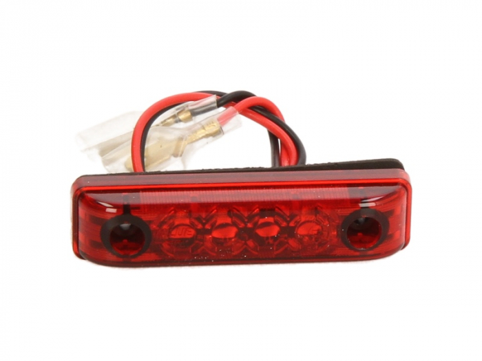 Lumina delimitare stanga dreapta, rosu, LED, inaltime 16mm; latime 11mm; adancime 65mm, lungime cablu 150mm, 24V (IPIP67)