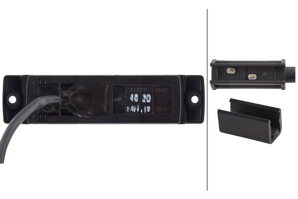 Lumina delimitare stanga/dreapta, rosu, LED, inaltime 16mm; latime 130mm; adancime 32mm, fixare orizontala/fixare verticala, lungime cablu 300mm, 24V (IP5K4K) [2]