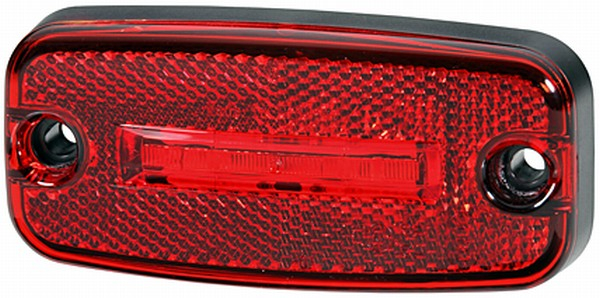 Lumina delimitare stanga dreapta, rosu, LED, inaltime 51mm; latime 22mm; adancime 111mm, fixare orizontala, lungime cablu 5000mm, fara prindere, 24V (IP5K4K)