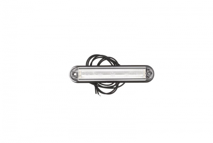 Lumina delimitare stanga dreapta; SLIM, alb, 6 LED, inaltime 15,5mm; latime 135mm; adancime 27mm lungime cablu 500mm, 12 24V (SLIM)