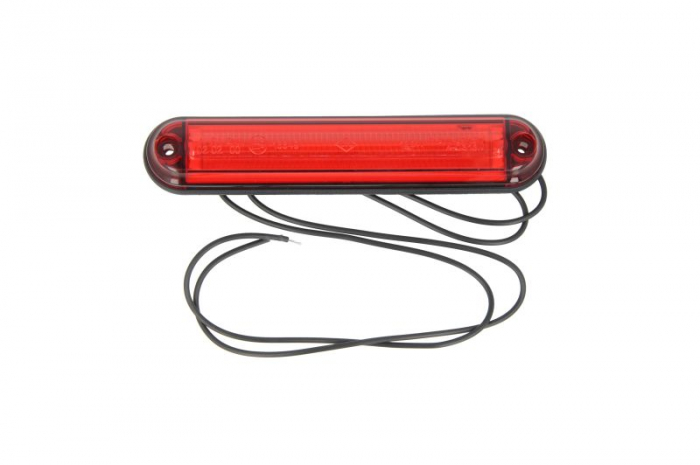 Lumina delimitare stanga dreapta; SLIM, rosu, 6 LED, inaltime 15,5mm; latime 135mm; adancime 27mm lungime cablu 500mm, 12 24V (SLIM)