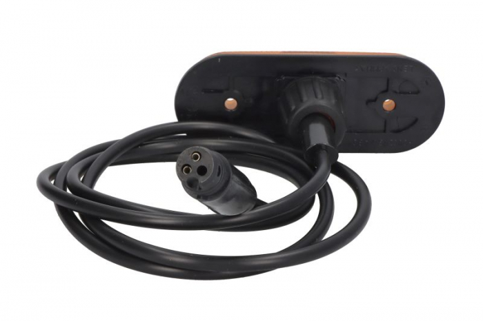 Lumina delimitare stanga/dreapta; UNIPOINT I, forma: oval, portocaliu, LED, inaltime 44mm; latime 119mm; adancime 18mm lungime cablu 1500mm, fara prindere, 24V (conector: ASS3 3PIN, IP69K, UNIPOINT I) [2]