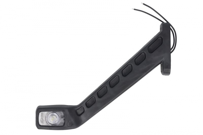Lumina delimitare stanga, forma: dreptunghiular, portocaliu rosu alb, LED pe bratul lung, 12 24V