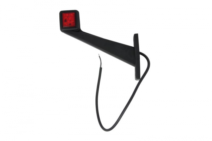 Lumina delimitare stanga, forma: dreptunghiular, rosu alb, LED lungime cablu 400mm, pe bratul lung, 12 24V