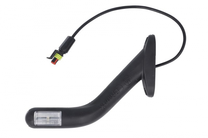 Lumina delimitare stanga, forma: oval, portocaliu rosu alb, LED lungime cablu 300mm, pe bratul lung, 12 24V (conector: SUPERSEAL 2PIN)