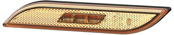 Lumina delimitare stanga, galben, LED, inaltime 16mm; latime 205mm; adancime 34mm, fixare orizontala to screw, lungime cablu 250mm, 12 24V (conector: AMP, IP6K7 IPX9K) potrivit IVECO S-WAY 07.19-