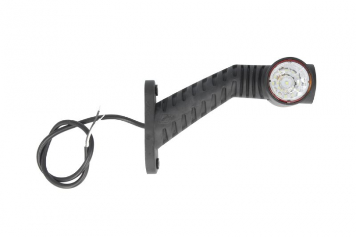 Lumina delimitare stanga, portocaliu/rosu/alb, LED, inaltime 125mm; latime 38mm; adancime 175mm lungime cablu 500mm, pe brațul lung, 12/24V [2]