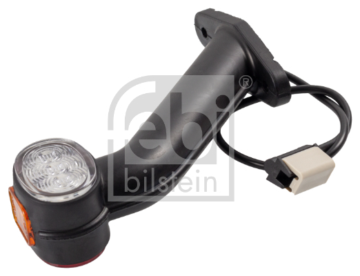 Lumina delimitare stanga, portocaliu rosu alb, LED; latime 173mm lungime cablu 500mm, pe bratul lung, 12 24V (conector: CLICK-IN, IPIP67)