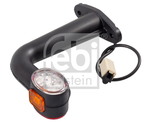 Lumina delimitare stanga, portocaliu rosu alb, LED; latime 182mm lungime cablu 500mm, pe bratul lung, 12 24V (conector: CLICK-IN, IPIP67)